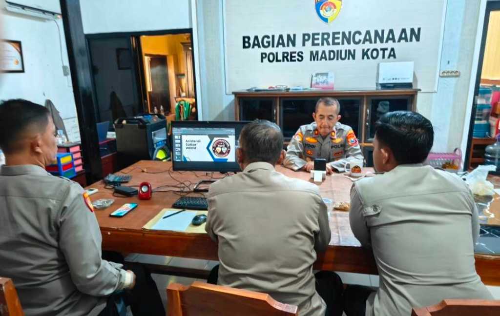 Program Polri Belajar, Personel Polres Madiun Kota Ikuti Secara&nbsp;Daring